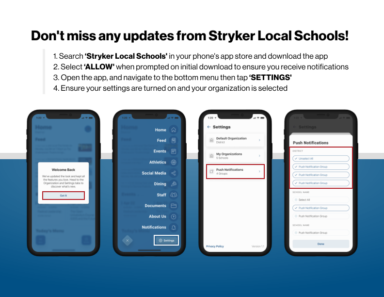 New Stryker Schools app