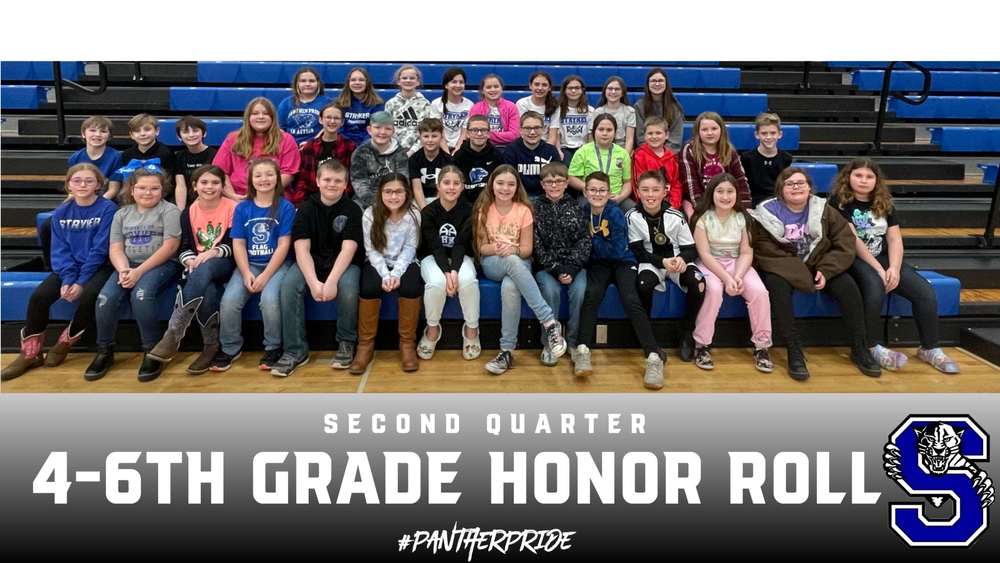 Second Quarter 4-6th Grade Honor Roll